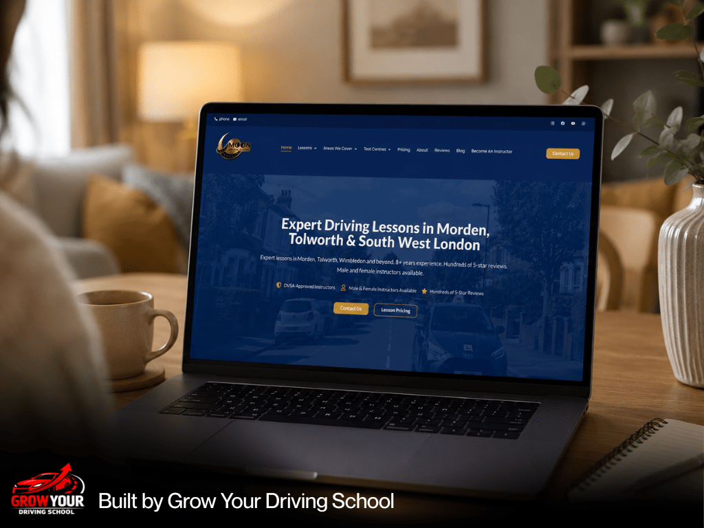 example of a driving instructor website built by grow your driving school marketing team